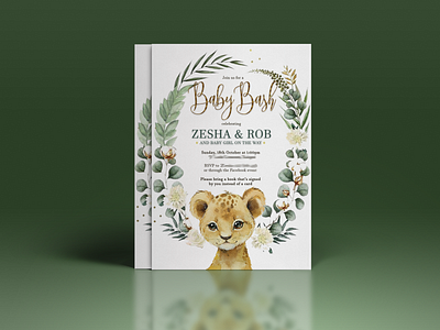 Baby Shower Invitation baby shower design graphic design invitations layout