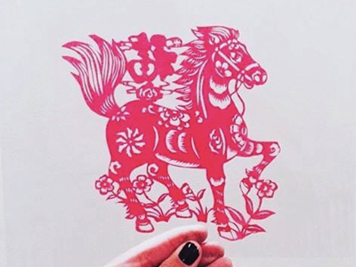 Chinese cutting - Horse