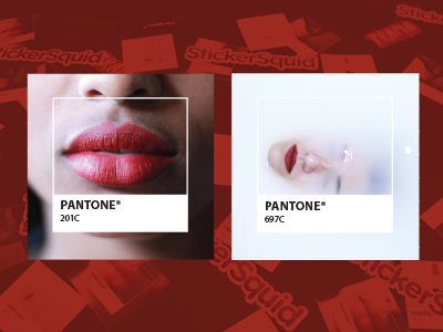 TRAMA Stickers art installation gift pantone red lipstick stickers trama