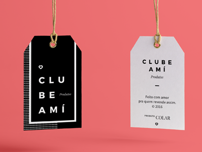 Clube Amí Label branding clube ami label tag