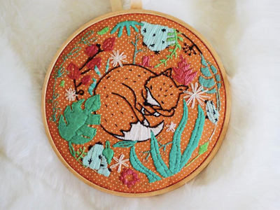 Foxy embroeidery bordado embroidery embroidery art fox