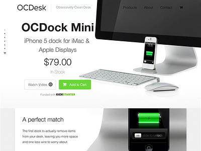 OCDesk new website product page header