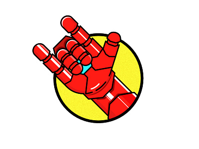 Iron Man illustration，icon，design， mechanical，steel，flat， red，