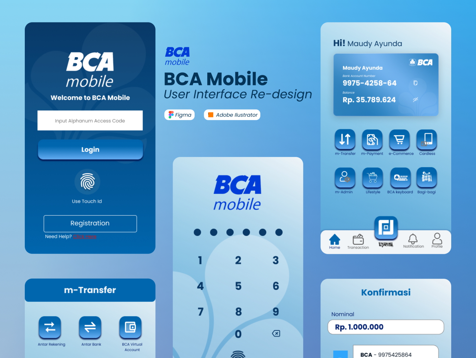 Mobile Banking BCA Mobile App User Interface Re-design By Suci ...