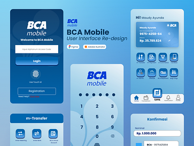 Mobile Banking BCA Mobile app User Interface Re-design app banking design mobile ui ux