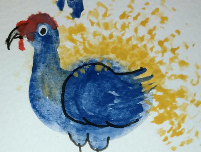 Blue Turkey - Character book cuentoinfantil fantasy illustration ilustracion turkey watercolor