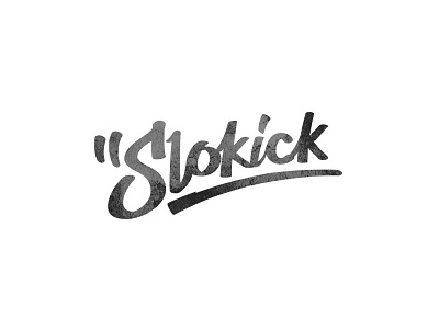 Slokick caligraphy lettering logo