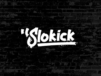 Slokick caligraphy lettering logo