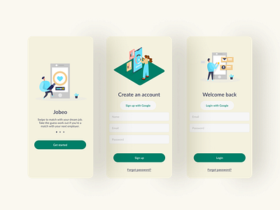 Sign up - Daily UI 001 app app design branding daily ui daily ui 001 daily ui challenge design graphic design illustration job app logo mobile design sign up page typography ui ux uxui vector