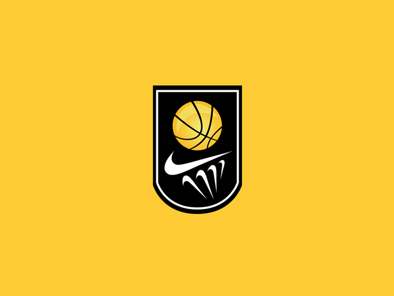 yellow nike logo