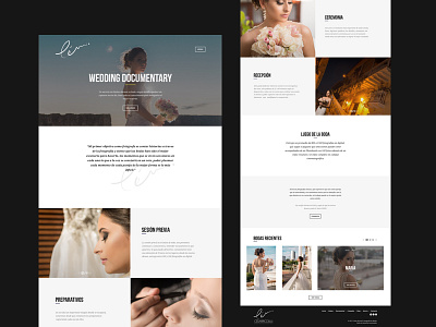 Wedding photography services page interaction design ui web design