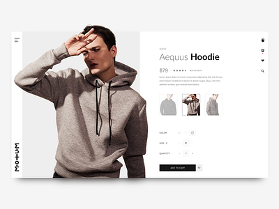 E-commerce Product Page Concept e commerce minimal web web design