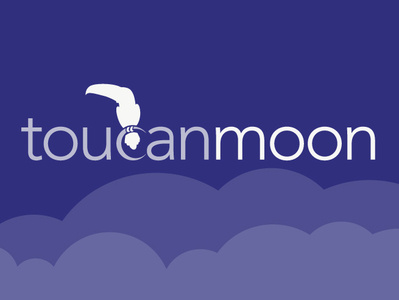 Toucanmoon Logo Design clouds logo logodesign moon print toucan toucanmoon