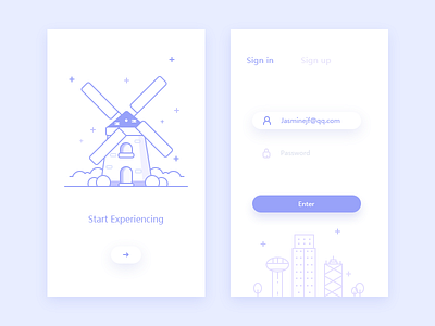SIGN IN app illustration interface ios ps ui