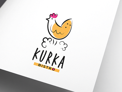 KURKA BISTRO logo brand design brand identity branding draw graphic illustration logo vector