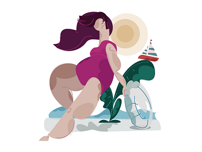 swimming design graphic graphic design illustration vector woman