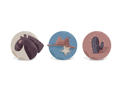 cowboy pins design graphic graphic design illustration vector