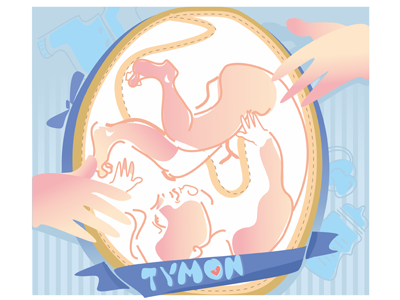 Tymon baby boy character graphic illustration