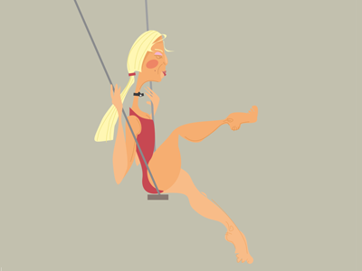 akrobatka character circus graphic illustration woman