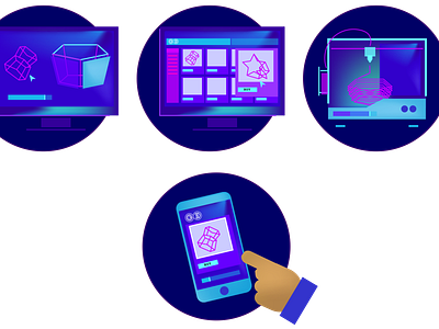 3d printing_infographic character design graphic illustration