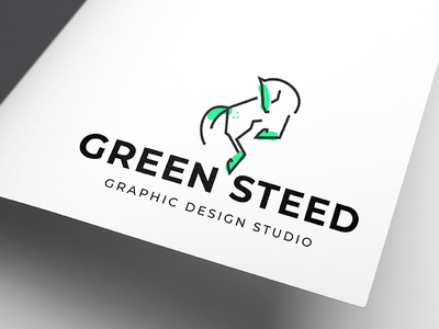 Green Steed_logo branding graphic illustration logo vector