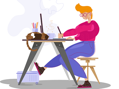 working character graphic illustration