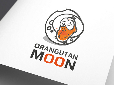 Orangutan Moon_logo identity identity branding identity design logo logo design logotype