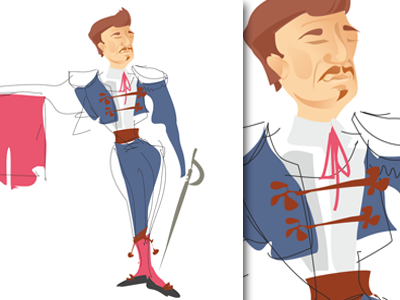 Torreador_sketch character graphic illustration man sketch