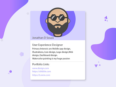 Card card illustration profile ui ux uxdesigner