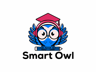 Smart Owl Logo by Anugrah Yahya Pradata on Dribbble