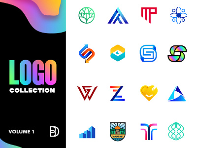 Logo Collection Volume 1 ( FULL PROJECT LINK IN DESCRPTION) behance brand identity branding creative design gradient identity logo logo design logocollection logofolio logomark mark modern logo monogram