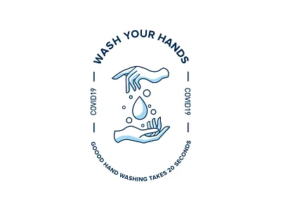 Wash your hands corona coronavirus covid covid19 iillustration llogo logo badge logo designer logodesign wash your hands water