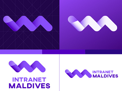Intranet logo advertising branding design grid identity illustration logo logo design marketing monogram. gradient vector visual identity