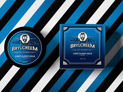 BrylCreem Rebranding concept badge box branding design lettering logo packaging sketch typography