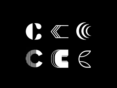 C black black white c c letter letter c letterform line art monogram monoline sans serif serif type typography wordmark