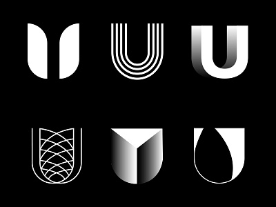 U black bold design gradient icon icon a day identity letter letter art letter u lettermark line art logotype monogram type type daily typedesign typography u letter white