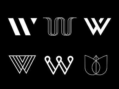 W black bold design icon icon a day identity letter letter art lettermark line art logo logotype monogram type type daily typography vector white