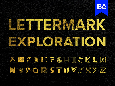 LetterMark Exploration Link in the Description Below ( Behance ) behance behance project black bold brand identity branding gold icon icon set iconography identity lettermark line art logo logo design monogram project type type art typography