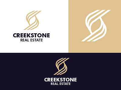 CreekStone Real State brandidentity branding cream creative logo design home icon icon design identity logo logo design logo designer monogram real estate real estate logo symbol