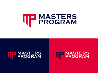 Masters Program brand brand idenity branding concept creative logo education icon letter m letter p logo logo designer logodesign logomark modern logo monogram red symbol white