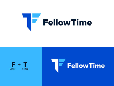 FellowTime blue bold brand brandidentity branding creative logo design fellow icon identity logo logo project logodesign logomark mark modern logo monogram symbol time vector