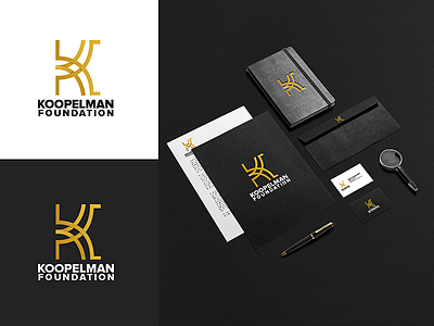 Koopleman Foundation black bold brandidentity creative logo design dribble gold identity logo logo project logodesign logodesigner logomark logos mark modern logo monogram symbol vector