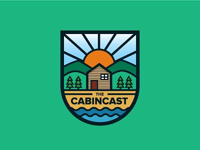 The Cabincast bold brandidentity comission creativelogo green identity logo logo design logo project logodesign logodesigner logomark logos logosai mark monoline podcast vector vintage