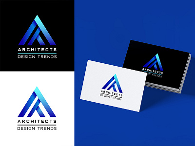 Architects - Design Trends architect architecture black blue branding concept creative logo gradient icon identity logo logo design logodesign logomark mark mockup smart logo vector