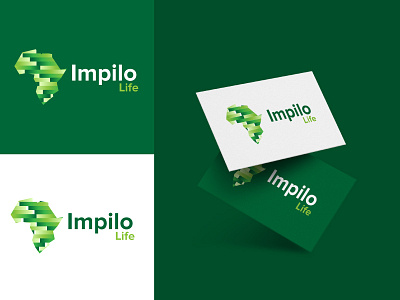 Impilo Life africa branding business card creative logo gradient green icon identity logo logo design logo designer logodesign mockup