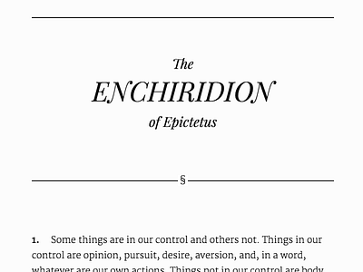 The Enchiridion layout text type typography