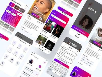 Celebrity App app dashboard flat illustration ios material mockup typography ui ux