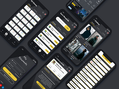 Rewards App android app design flat ios material mockup typography ui web