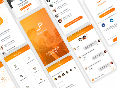 Message and Connect App android app dashboard design flat ios material mockup ui ux