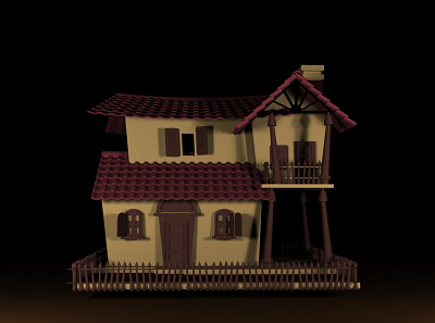 3D- Home modeling 3d 3dartist 3dmodeling animation architecturemodeling autodeskmaya texturing toonhome
